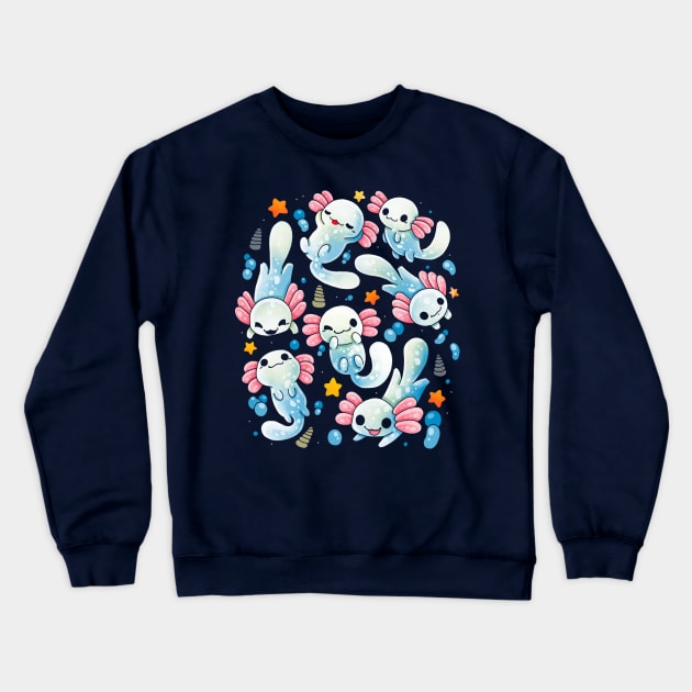 Axolotl Crewneck Sweatshirt by Vallina84